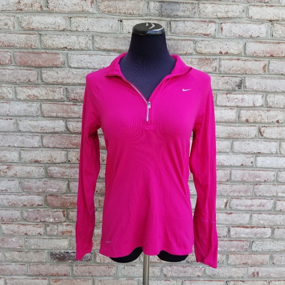 pink nike quarter zip